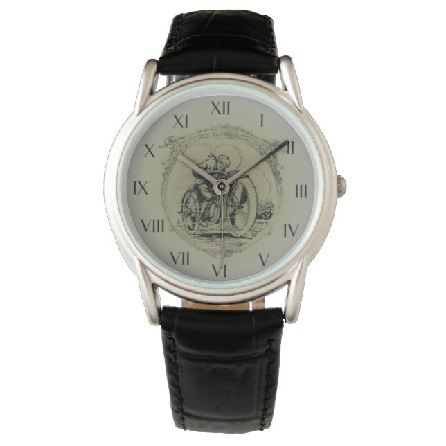 Vintage Motorcykelursett Armbandsur (Framsida)