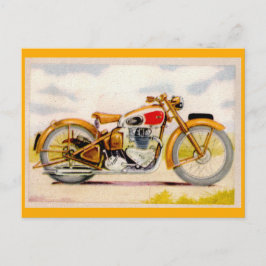 Vintage - motorcykelutskrift vykort