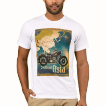 Vintage Motorcykelvägar i Sydostasien T-shirt
