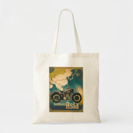 Vintage Motorcykelvägar i Sydostasien Tote Bag Tygkasse
