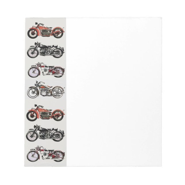 VINTAGE MOTORCYKLAR ANTECKNINGSBLOCK (Framsida)