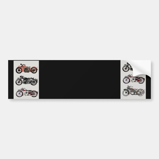 VINTAGE MOTORCYKLAR BILDEKAL (Framsidan)