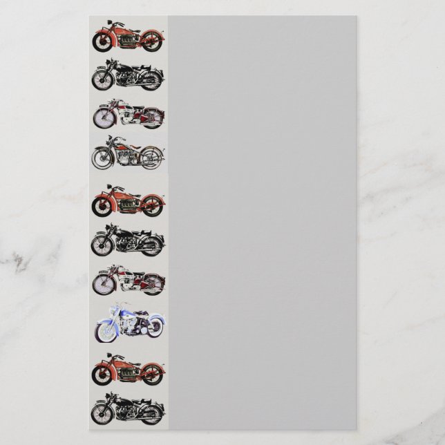 VINTAGE MOTORCYKLAR BREVPAPPER (Framsida)