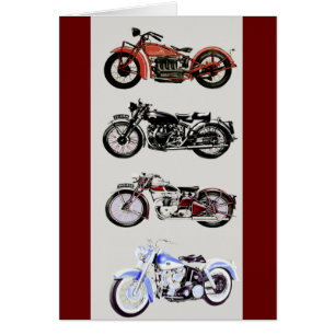 VINTAGE MOTORCYKLAR HÄLSNINGSKORT