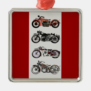 VINTAGE MOTORCYKLAR JULGRANSPRYDNAD METALL
