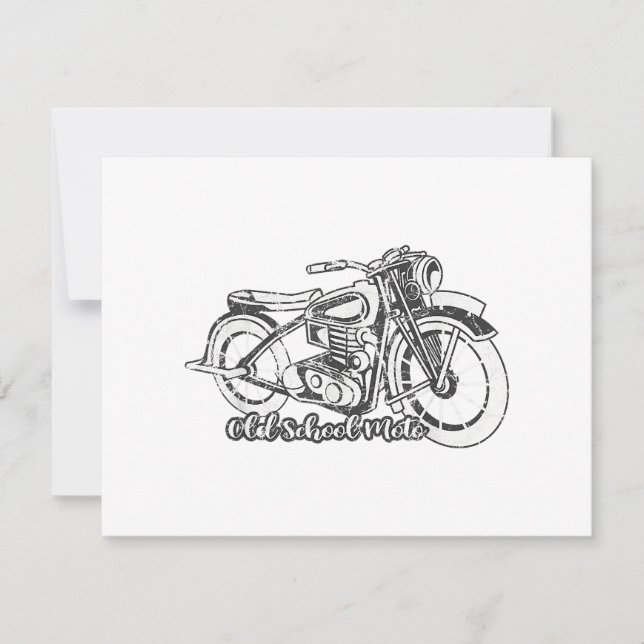 Vintage Motorcyklar Julkort (Framsida)