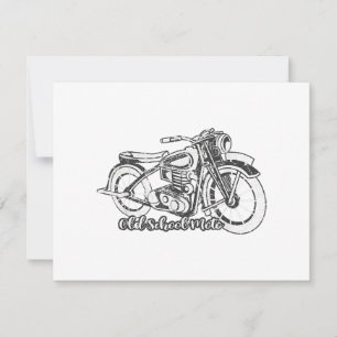Vintage Motorcyklar Julkort
