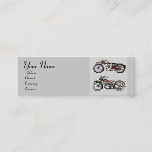 VINTAGE MOTORCYKLES MONOGRAM MINI VISITKORT