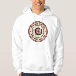 Vintage motorcyklist väg rörelse hoodie