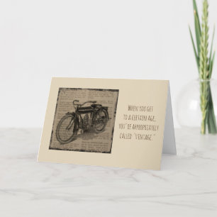 Vintage MOTORFORM ÖVER Backe födelsedagskort Kort