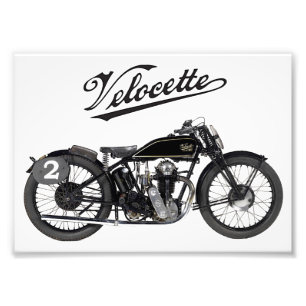 Vintage motoriska Velocette cyklar/England Fototryck