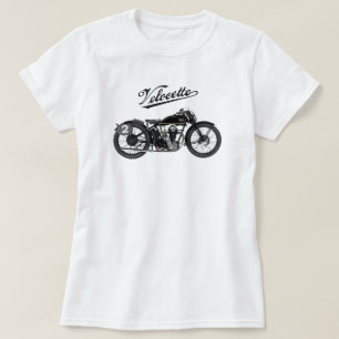 Vintage motoriska Velocette cyklar/England T Shirt