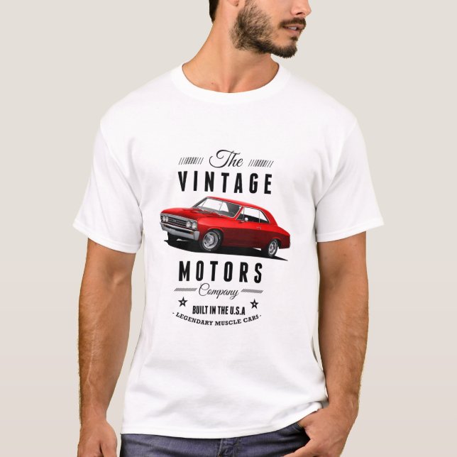 Vintage Motors Chevelle T Shirt (Framsida)