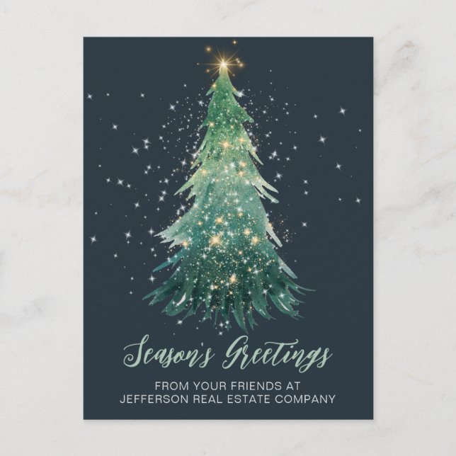 Vintage Moukling Julgran Company Business Helg Vykort (Framsida)