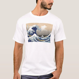 Vintage Mount Fuji och vinkar Tee Shirt