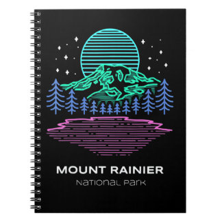 Vintage Mount Rainier National Park-vandring Anteckningsbok