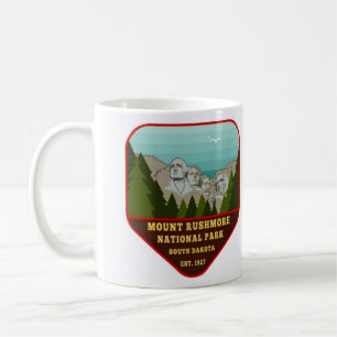 Vintage Mount Rushmore-illustration Kaffemugg