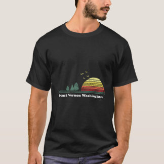 Vintage Mount Vernon Washington Sunset Souvenir Pr T Shirt