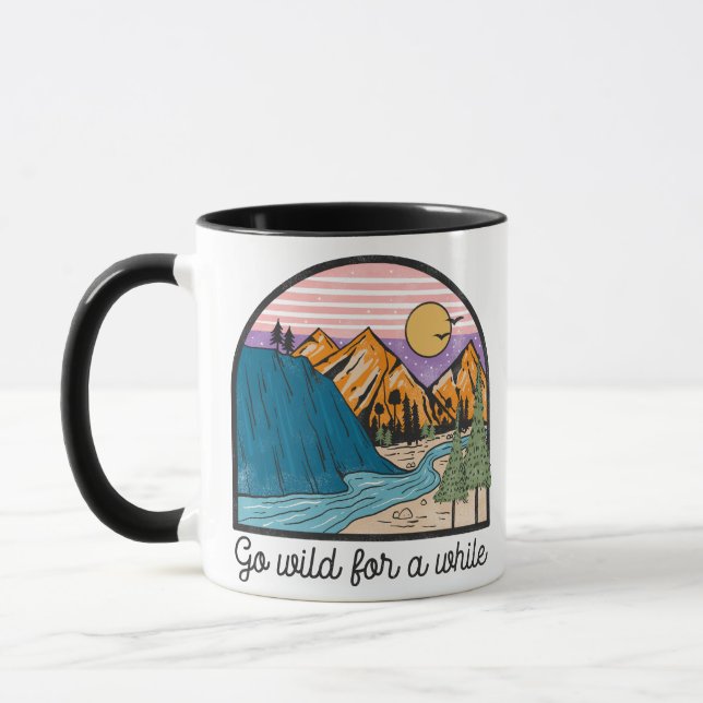 Vintage Mountain Äventyr Mugg (Vänster)
