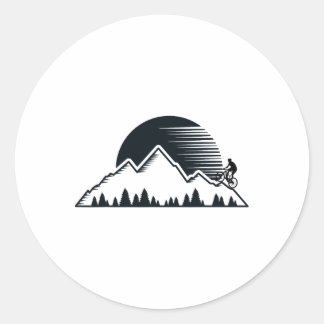 Vintage Mountain Bike Tee - Mtb Downhill Biking Me Runt Klistermärke