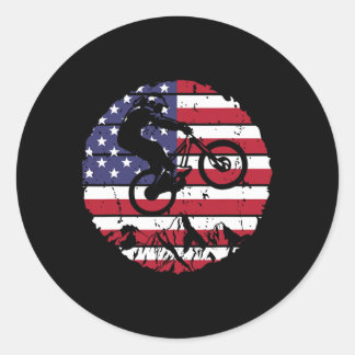 Vintage Mountain Bike Usa Mtb Downhill Biking Bike Runt Klistermärke