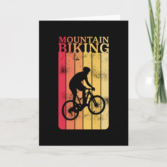 Vintage Mountain Biking MTB Cycling Gift Kort (Framsida)