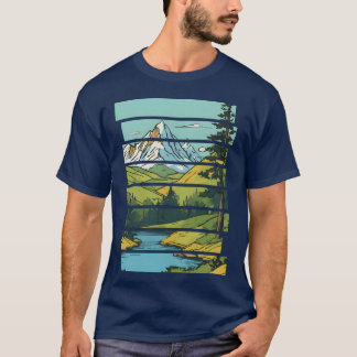 Vintage Mountain Landscape gift T Shirt
