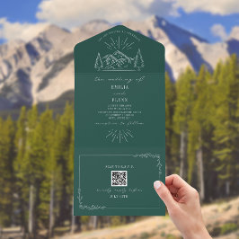 Vintage Mountain Rustic Emerald QR