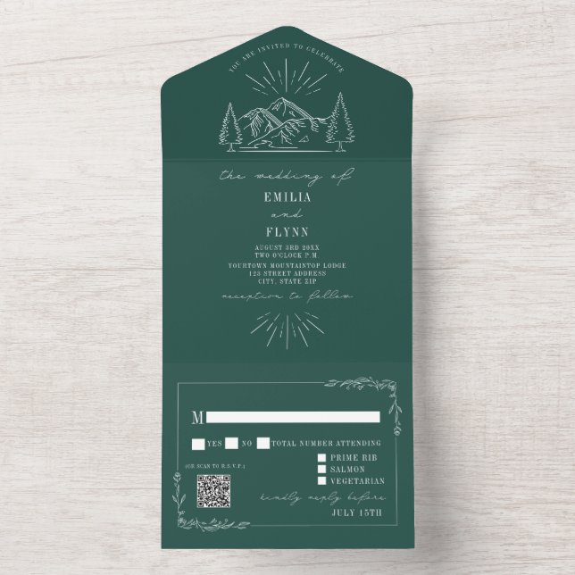 Vintage Mountain Rustic Emerald QR OSA (Inside)