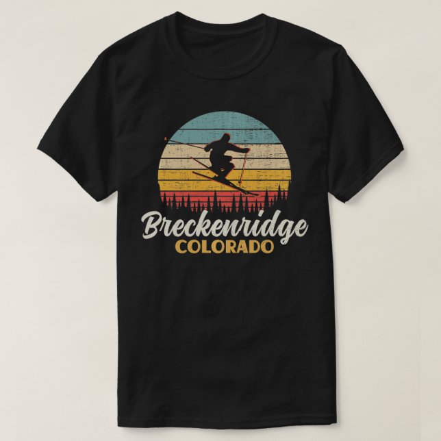 Vintage Mountain Ski Vacation T Shirt (Design framsida)