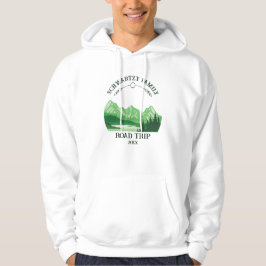 Vintage Mountain Sunset outdoor sjö Retreat grönt Hoodie