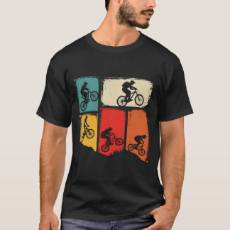 Vintage Mountainbike T-Shirt i Silhuett