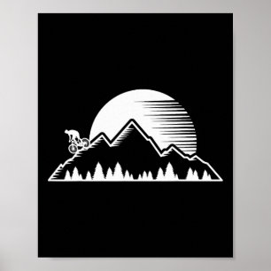 Vintage mountainbike utomhus Mtb downhill-cykel Poster