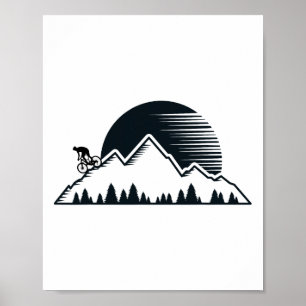 Vintage Mountainbike - Utomhus Mtb Downhill Cykelå Poster