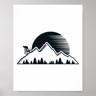 Vintage Mountainbike - Utomhus Mtb Downhill Cykelå Poster