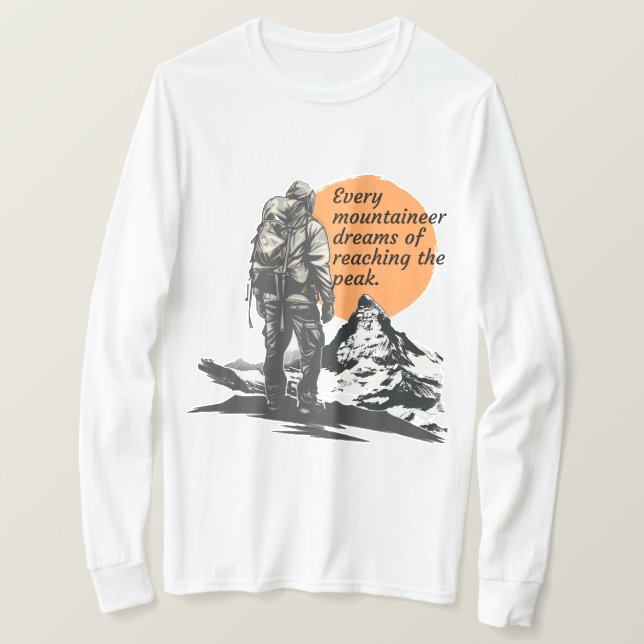 Vintage Mountaineer Långärmad T-Shirt (Design framsida)