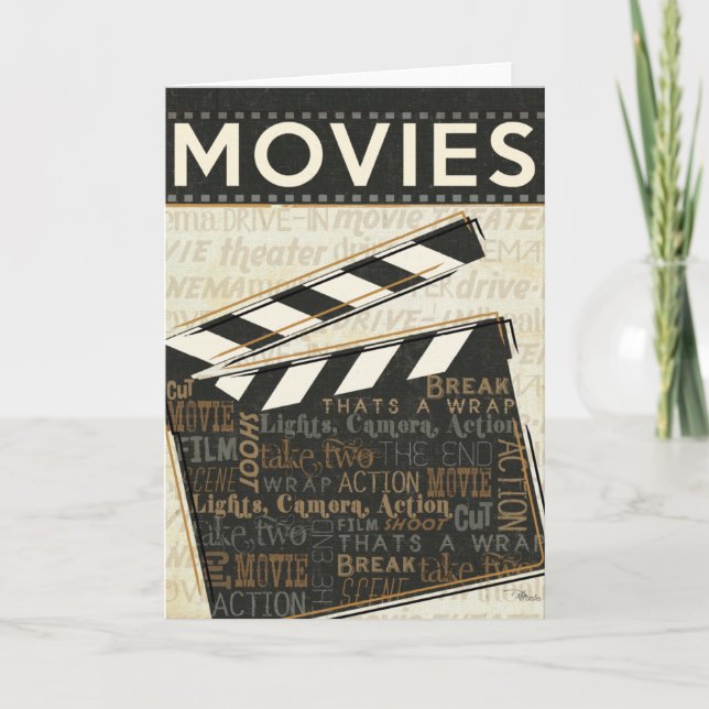 Vintage Movie Clapper Kort (Framsida)