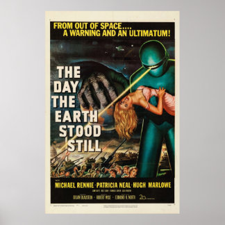 Vintage Movie Day the Earth Stoo 1951 Artwork Poster