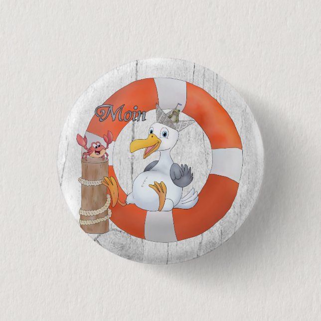 Vintage Möwe im Ring Knapp (Framsida)