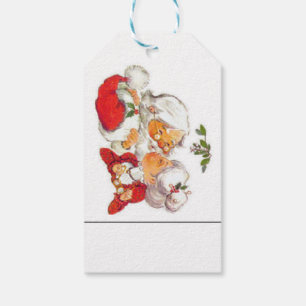 Vintage Mr. Claus under Mistletoe-jul Presentetikett