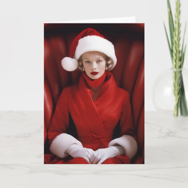 Vintage Mrs Claus Kort (Framsida)