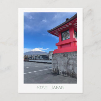 Vintage Mt Fuji Japan Red Torii Gate Postcard Vykort