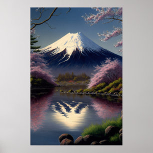 Vintage Mt. Fuji japansk Art-utskrift Poster