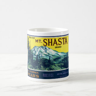 Vintage Mt Shasta California Pears Label Kaffemugg