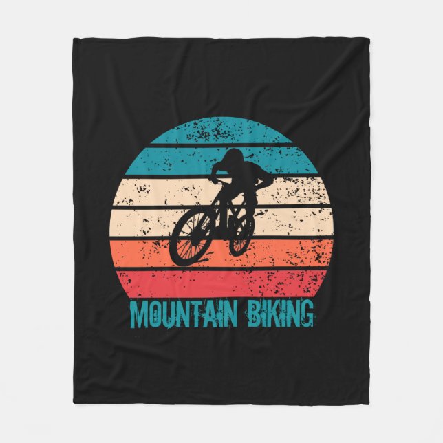 Vintage Mtb Downhill Mountainbike-cykling Fleecefilt (Framsidan)