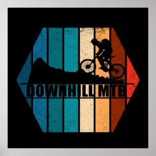 Vintage Mtb Downhill Mountainbike-cykling Poster