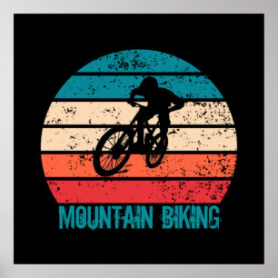 Vintage Mtb Downhill Mountainbike-cykling Poster