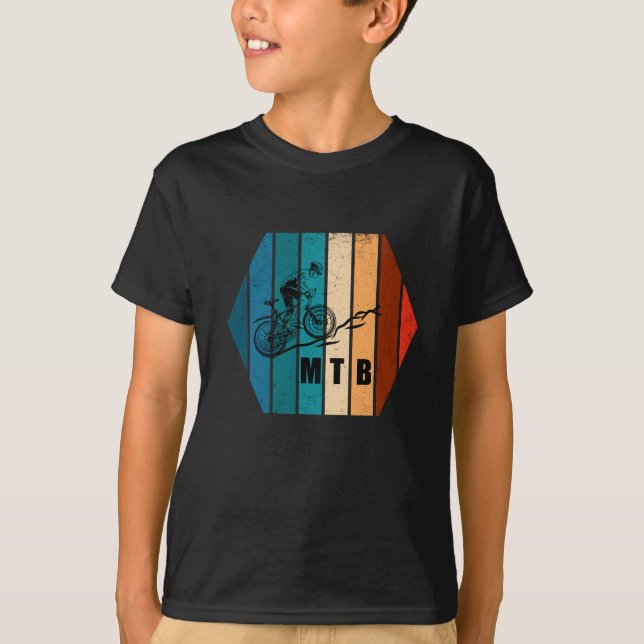 Vintage Mtb Downhill Mountainbike-cykling T Shirt (Framsida)