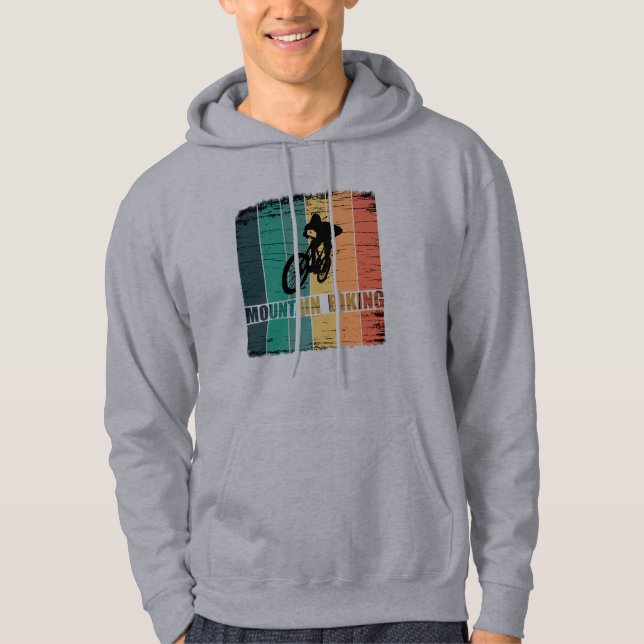 Vintage Mtb Downhill Mountainbiking Hoodie (Framsida)