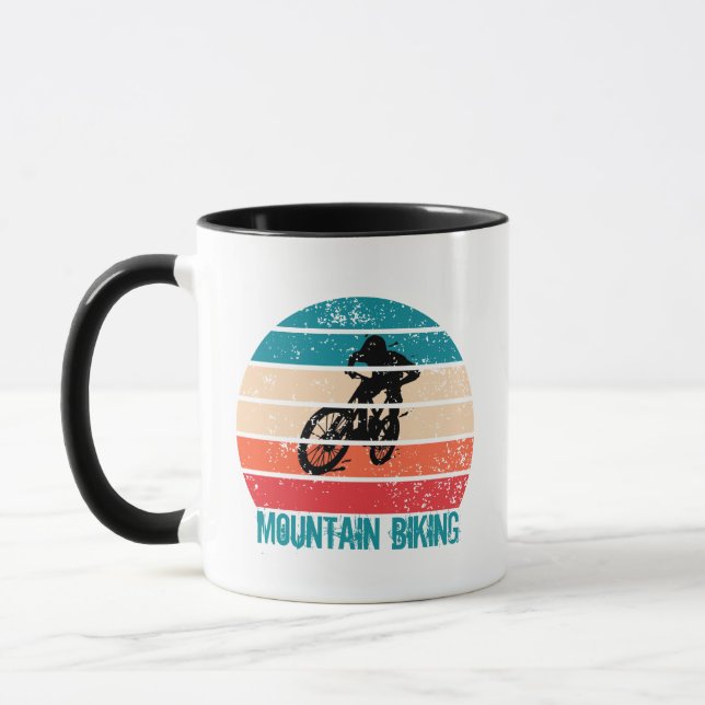 Vintage Mtb Downhill Mountainbiking Mugg (Vänster)